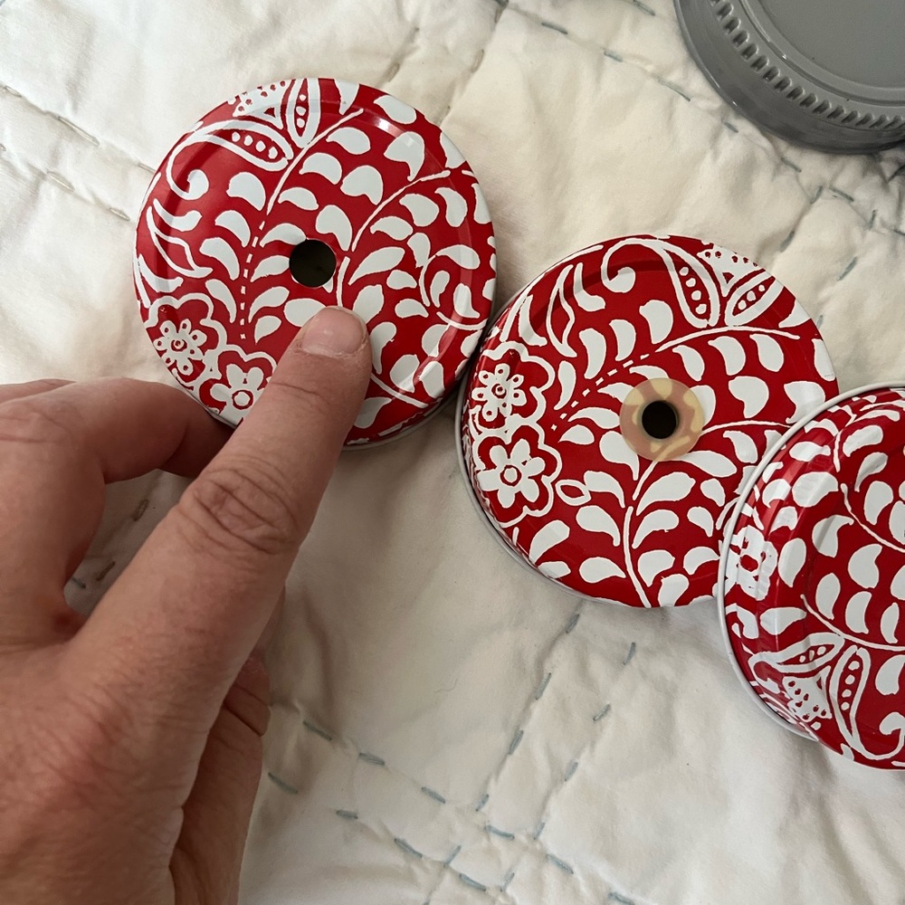 Mason Jar drink lids - 8 pc - Picture 2 of 3